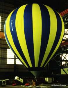 G-BXZZ hot air balloon, a SKY 160-24. Photograph by Mel Kirby