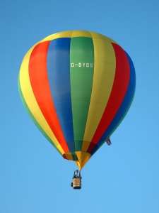 G-BYBS hot air balloon, a SKY 80-16. Photograph by Balloon Spotters Archive