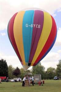 G-BYCB hot air balloon, a SKY 21-16. Photograph by SWAG