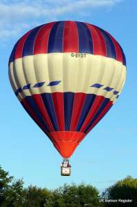 G-BYDT hot air balloon, a Cameron N-90. Photograph by Peter Lickorish