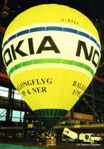 G-BYEX hot air balloon, a SKY 120-24. Photograph by Mel Kirby
