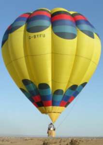 G-BYFU hot air balloon, a Lindstrand Balloons LBL 105B. Photograph by George Garcia