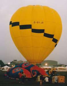 G-BYJR hot air balloon, a Lindstrand Balloons LBL 77B. Photograph by Chris Lane
