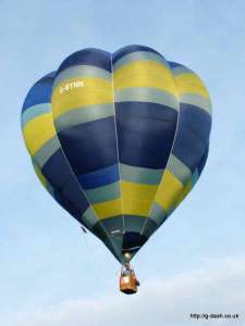 G-BYNN hot air balloon, a Cameron V-90. Photograph by Balloon Spotters Archive