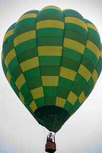 G-BYNU hot air balloon, a Cameron Balloons Thunder AX7-77, seen at Arrow, Warwickshire, United Kingdom on 31 May 2025. Photograph by Dave