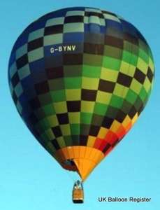 G-BYNV hot air balloon, a SKY 105-24. Photograph by slowfly.it