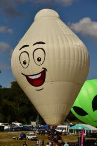 Ralph hot air balloon G-BYNX, a Cameron RX-105. Photograph by Dave