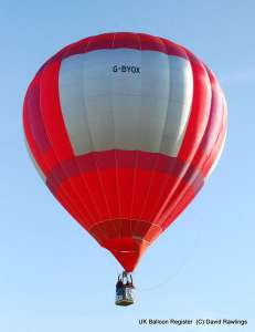 G-BYOX hot air balloon, a Cameron Z-90, added to the archive 7 September 2026. Photograph by David Rawlings