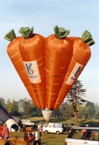 G-BYPS hot air balloon, a Cameron CARROTS-80. Photograph by BillTeasdale