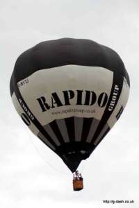 Rapido hot air balloon G-BYTJ, a Cameron C-80, added to the archive 7 September 2026. Photograph by Balloon Spotters Archive