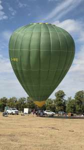 G-BYYE hot air balloon, a Lindstrand Balloons LBL 77A, seen at Northampton, West Northamptonshire, United Kingdom on 16 August 2026. Photograph by Dave