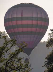 G-BZBJ hot air balloon, a Lindstrand Balloons LBL 77A, seen at Horningsham, Wiltshire, United Kingdom on 14 September 2019. Photograph by Dave