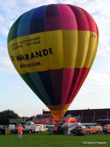 G-BZBN hot air balloon, a Cameron Balloons Thunder AX9-120 S2. Photograph by K Boon