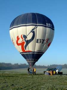 G-BZBT hot air balloon, a Cameron H-34. Photograph by Balloon Spotters Archive