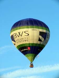 G-BZDJ hot air balloon, a Cameron Z-105. Photograph by Balloon Spotters Archive