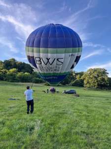 G-BZDJ hot air balloon, a Cameron Z-105