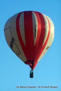 G-BZEK hot air balloon, a Cameron C-70. Photograph by Christoff Deyaert
