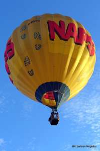 G-BZEY hot air balloon, a Cameron N-90. Photograph by Peter Lickorish