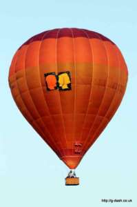 G-BZGJ hot air balloon, a Cameron Balloons Thunder AX10-180 S2. Photograph by Balloon Spotters Archive