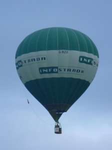 G-BZIX hot air balloon, a Cameron N-90. Photograph by slowfly.it