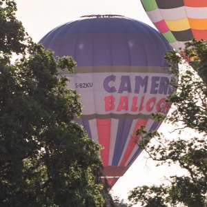 G-BZKU hot air balloon, a Cameron Z-105, seen at Arrow, Warwickshire, United Kingdom on 30 May 2026. Photograph by Dave