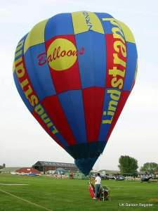 G-BZKZ hot air balloon, a Lindstrand Balloons LBL 25A Cloudhopper. Photograph by Mel Kirby