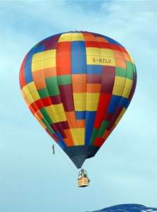 G-BZLU hot air balloon, a Lindstrand Balloons LBL 90A. Photograph by Balloon Spotters Archive