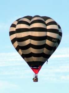 G-BZPD hot air balloon, a Cameron V-65. Photograph by Balloon Spotters Archive