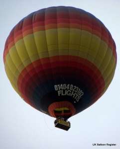 G-BZPE hot air balloon, a Lindstrand Balloons LBL 310A. Photograph by Nick Weight