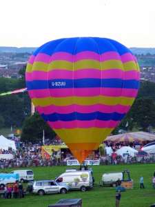 G-BZUU hot air balloon, a Cameron O-90. Photograph by Balloon Spotters Archive