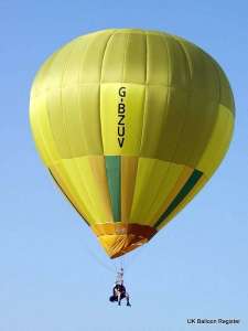 G-BZUV hot air balloon, a Cameron H-24, added to the archive 7 September 2026. Photograph by Mel Kirby