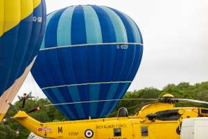 G-BZXR hot air balloon, a Cameron N-90, seen at Arrow, Warwickshire, United Kingdom on 30 May 2026. Photograph by Dave