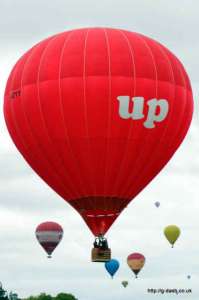 Down hot air balloon G-BZYY, a Cameron N-90 (up), added to the archive 7 September 2026. Photograph by G Bann