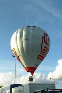 G-CBDE hot air balloon, a Cameron Balloons Thunder AX10-210 S2. Photograph by K Boon