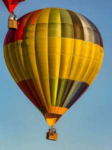 G-CBEJ hot air balloon, a Cameron Balloons Colt 120A, seen at Arrow, Warwickshire, United Kingdom on 29 May 2026. Photograph by Dave