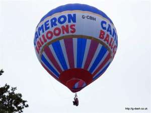 G-CBIH hot air balloon, a Cameron Z-31. Photograph by Matt Cleaves