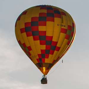 G-CBIM hot air balloon, a Lindstrand Balloons LBL 90A, seen at Horningsham, Wiltshire, United Kingdom on 14 September 2019. Photograph by Dave