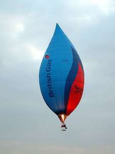 G-CBIU hot air balloon, a Cameron FLAME-95. Photograph by Balloon Spotters Archive