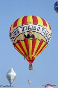 G-CBJI hot air balloon, a Cameron N-90. Photograph by Neil Ivison