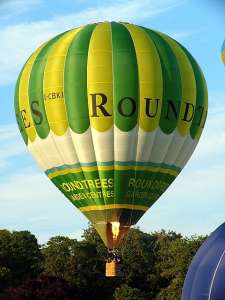 G-CBKI hot air balloon, a Cameron Z-90. Photograph by Balloon Spotters Archive
