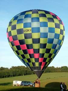 G-CBKV hot air balloon, a Cameron Z-77. Photograph by Balloon Spotters Archive