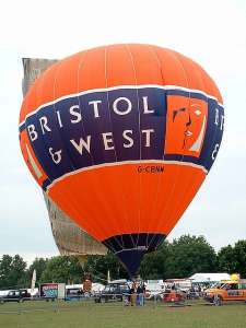 Bristol And West hot air balloon G-CBNW, a Cameron N-105, added to the archive 7 September 2026. Photograph by Balloon Spotters Archive
