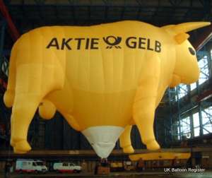 G-CBON hot air balloon, a Cameron BULL-110. Photograph by Mel Kirby