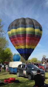 G-CBUO hot air balloon, a Cameron O-90, seen at Pidley, Cambridgeshire, United Kingdom on 25 April 2026. Photograph by Dave