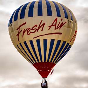 G-CCBB hot air balloon, a Cameron N-90, seen at Horningsham, Wiltshire, United Kingdom on 11 September 2026. Photograph by Dave