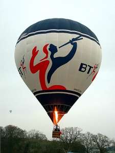 Bt hot air balloon G-CCBT, a Cameron Z-90, added to the archive 7 September 2026. Photograph by Balloon Spotters Archive