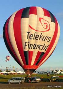 G-CCBV hot air balloon, a Cameron Z-225. Photograph by K Boon