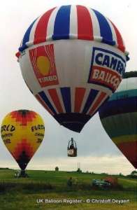 G-CCCX hot air balloon, a Cameron GP-70. Photograph by Christoff Deyaert
