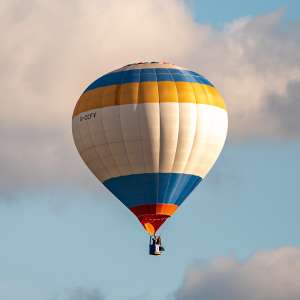 G-CCFV hot air balloon, a Lindstrand Balloons LBL 77A, seen at Horningsham, Wiltshire, United Kingdom on 11 September 2026. Photograph by Dave