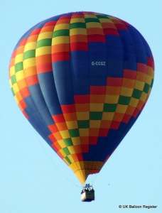 G-CCGZ hot air balloon, a Cameron Z-250. Photograph by Simon Shearburn